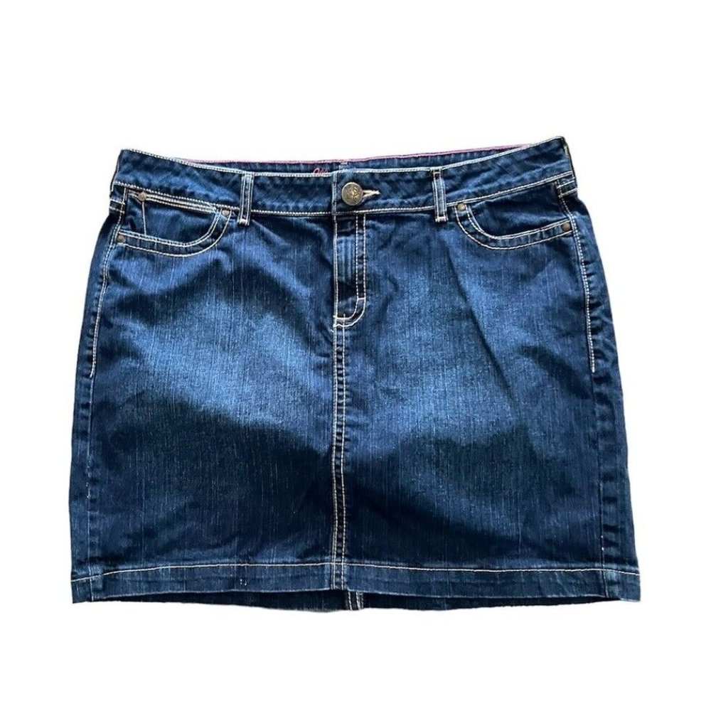 Wrangler Denim Pink Label Blue Jean womens western Skirt, Size 19 - Picture 2 of 7